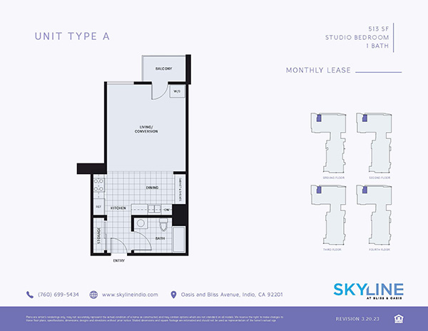 Skyline Studio Floor Plan